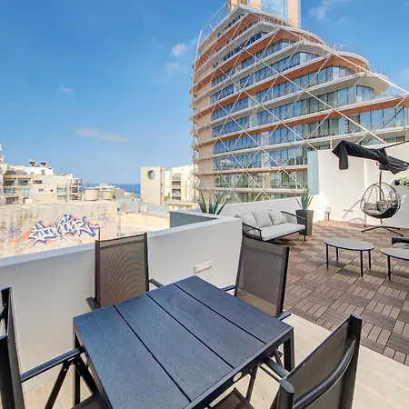 A Lovely 2br Penthouse In St Julians, Pv With Wifi By 360 Estates Апартаменты *