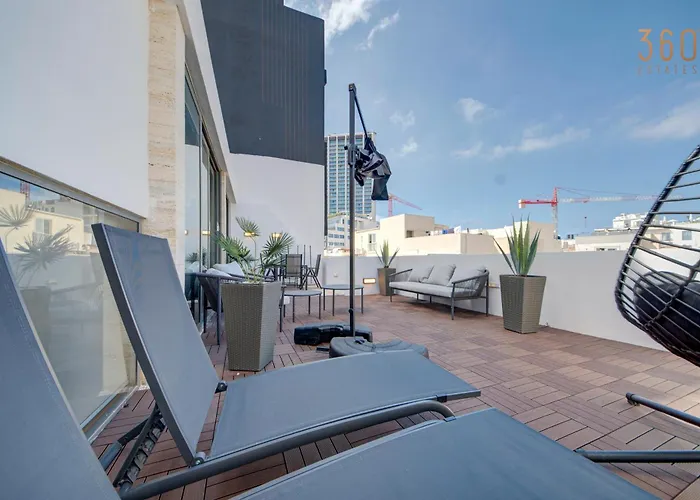 Apartamento A Lovely 2br Penthouse In St Julians, Pv With Wifi By 360 Estates San Julián